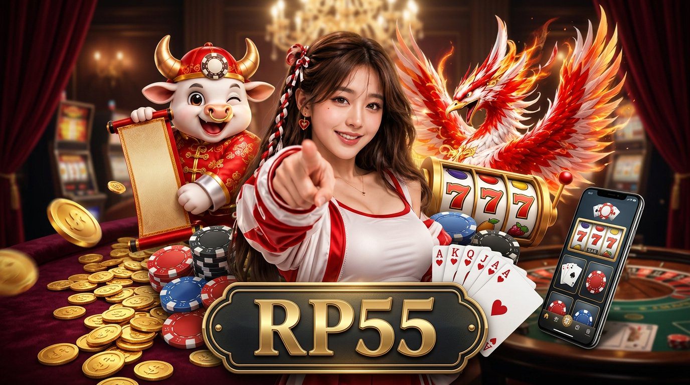 Tampilan permainan Boxing King di RP55 dengan nuansa ring tinju dan hadiah pendaftaran